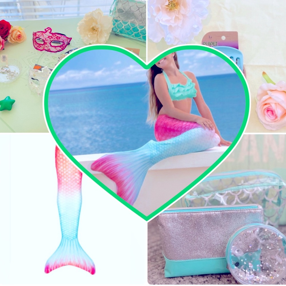 🏄🏻‍♀️ Mermaid Tail Bundle 🌸 Finfun Bahama Breeze Adult XS NWT Mermaid Tail Skin